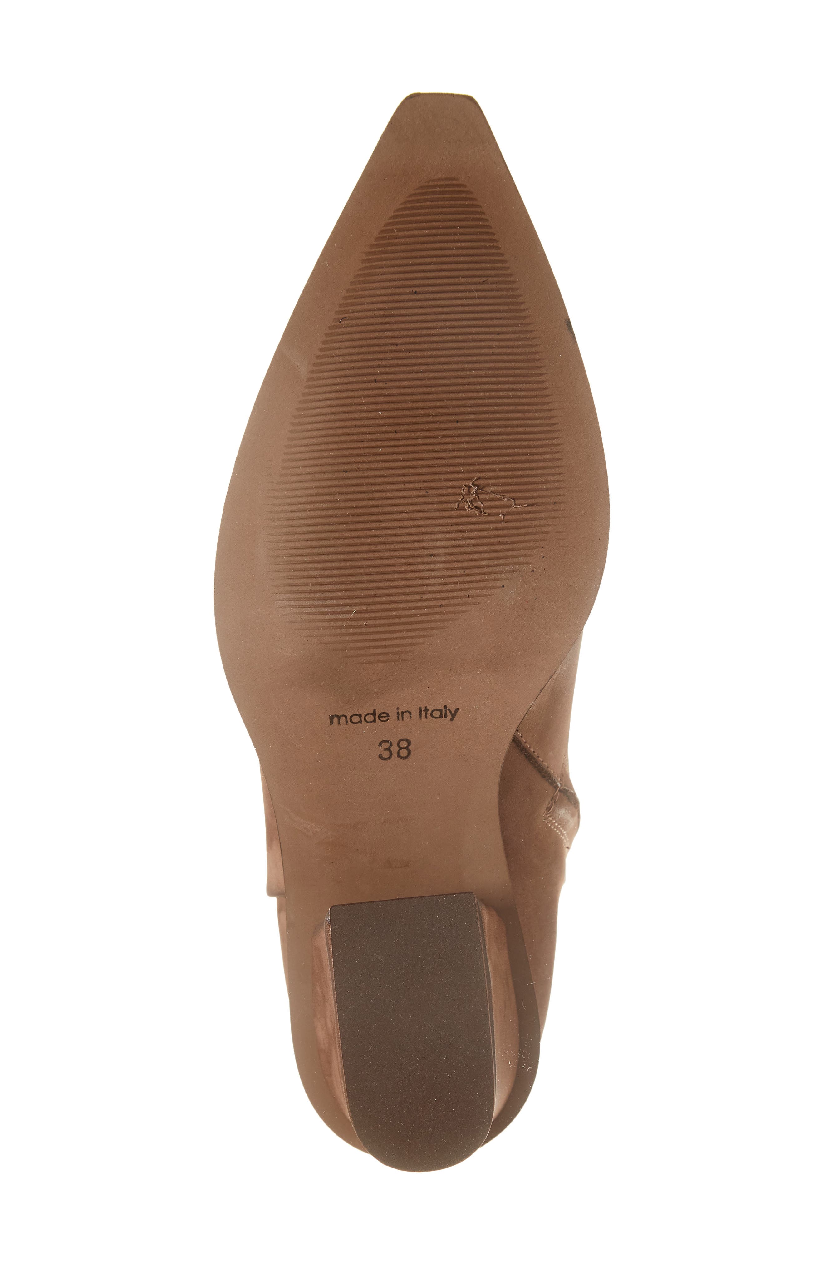 Braydie Block Heel Leather Bootie, Alternate, color, TMORO NUBUCK
