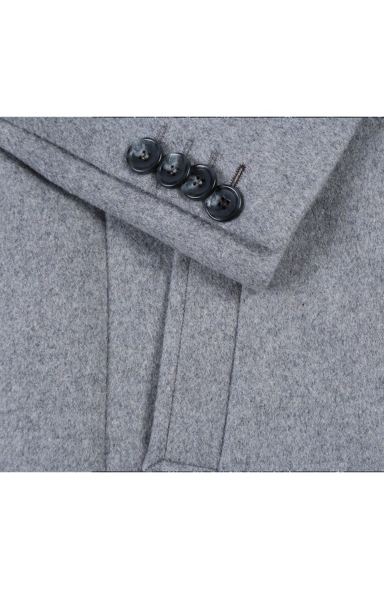 English Laundry Wool Blend 3-Button Three-Quarter Length Top Coat, Alternate, color, Lt Gray