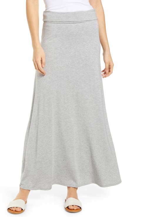 【in a row】Maxi Gray Long Skirt Wool Skirt, A Line Maxi Skirt, Winter Skirt Women, Long Wool