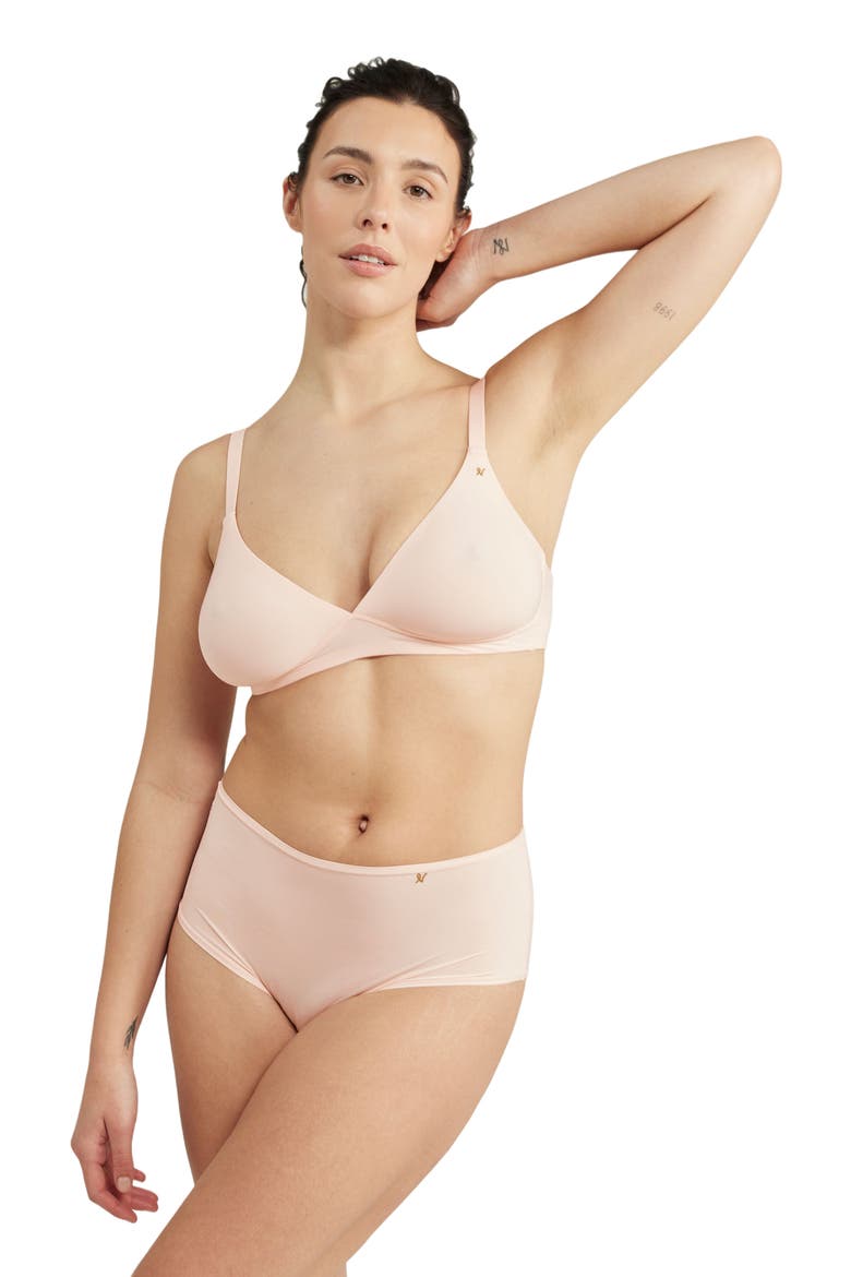The Stretch Easy Does It Bralette, Main, color, BLUSH PINK