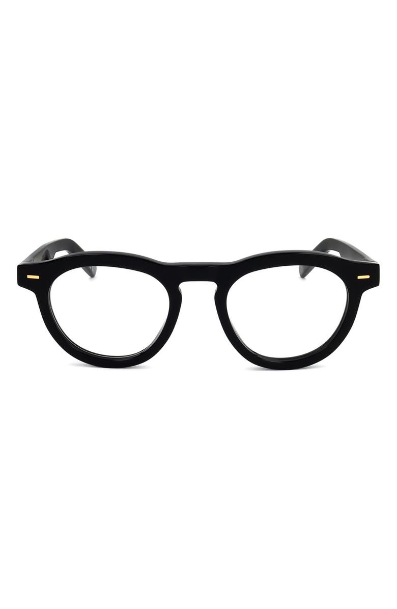 SUPER by RETROSUPERFUTURE<sup>®</sup> 50mm Round Optical Glasses, Main, color, Black