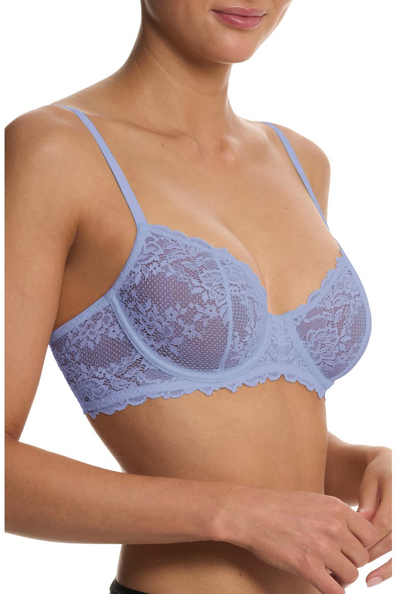 Heavenly Lace Convertible Balconette Bra, Alternate, color, BLUE DREAM