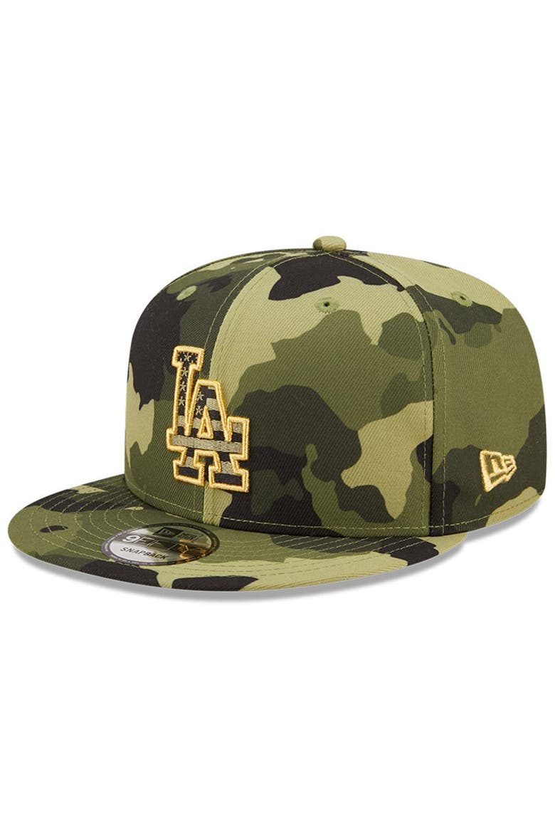 New Men's Check Design New Era Men's New Era Camo Los Angeles Dodgers 2022 Armed Forces Day ...