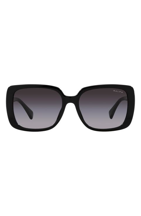 55mm Gradient Rectangular Sunglasses
