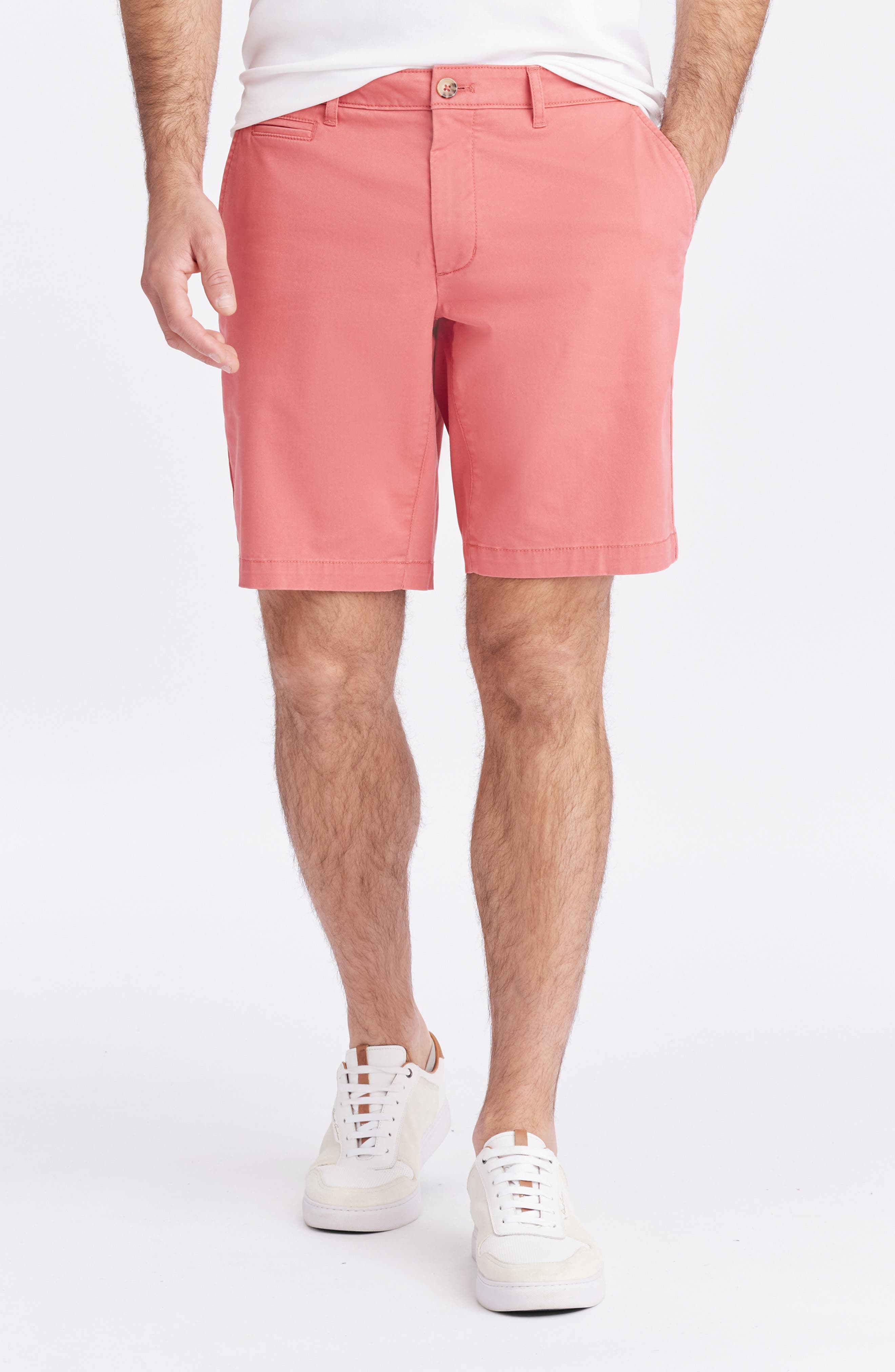 Brightside Flat Front Stretch Cotton Chino Shorts