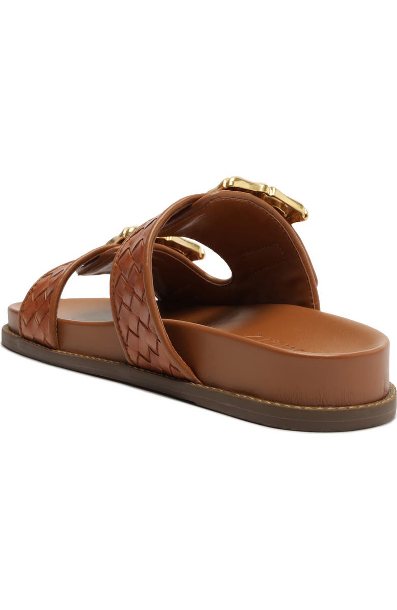 Schutz Enola Woven Strap Sandal, Alternate, color, Miele