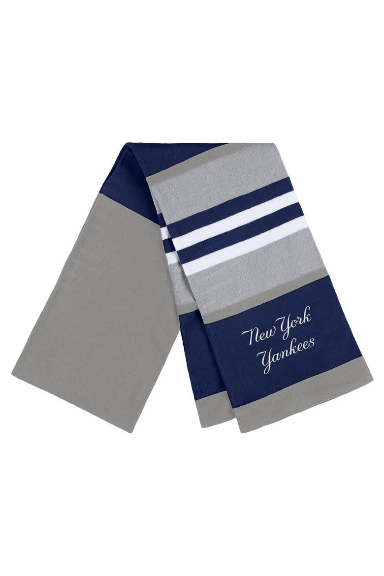 Women's WEAR by Erin Andrews New York Yankees Stripe Glove & Scarf Set, Alternate, color, Blue