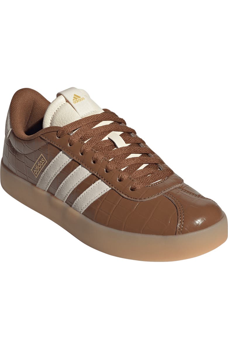 adidas VL Court 3.0 Sneaker, Main, color, Brown/ Cream White/ Gold Met