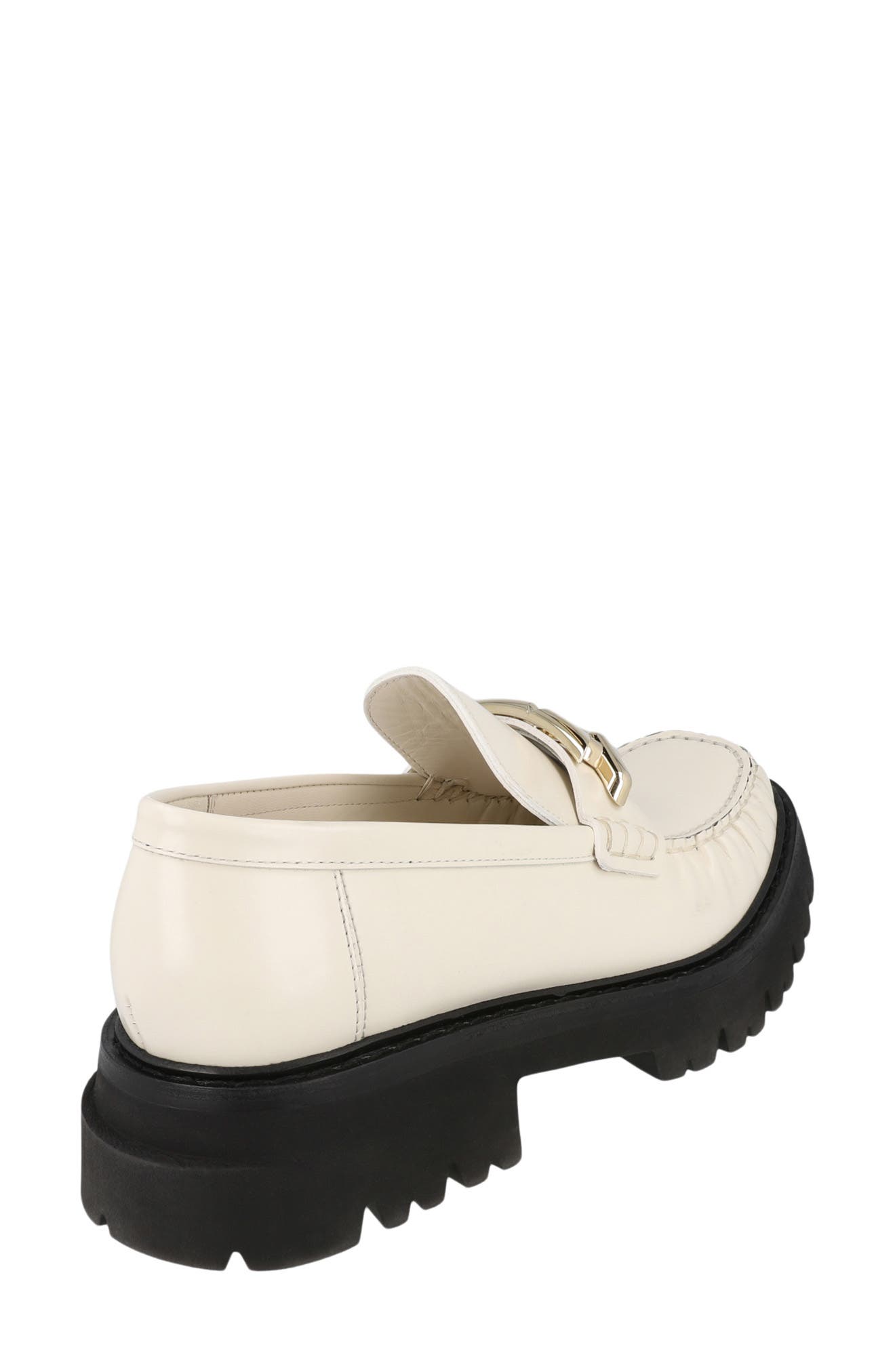 FERRAGAMO Lug Sole Loafer, Alternate, color, White