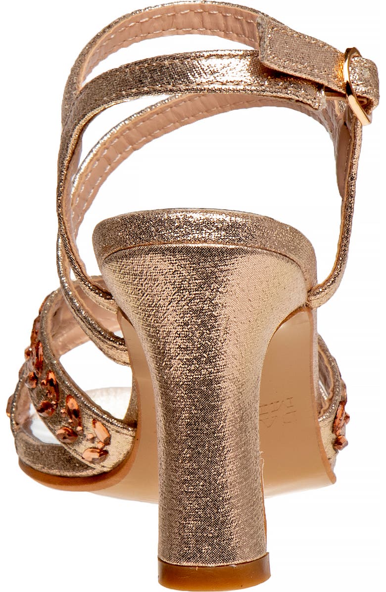 BADGLEY MISCHKA Big Girls Dress Heel Sandals, Alternate, color, Rose Gold