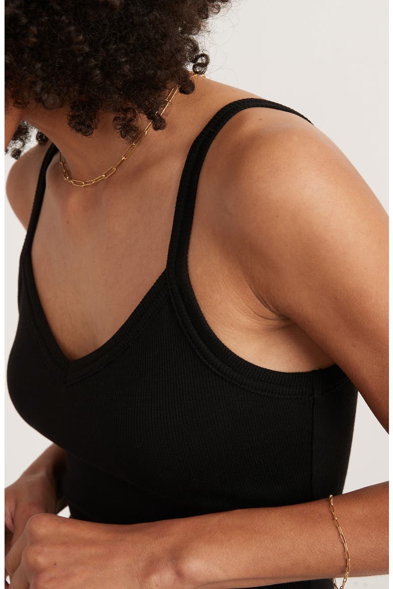 Rib Tank Dress, Alternate, color, BLACK