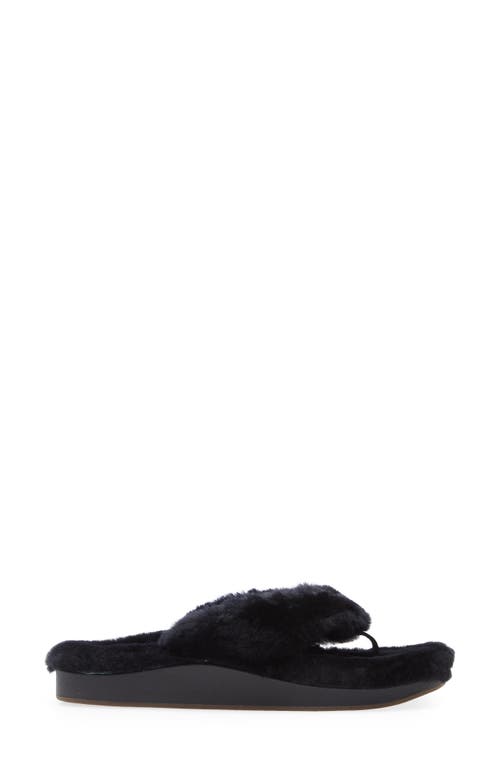 Olukai Kipea Heu Genuine Shearling Slide Sandal