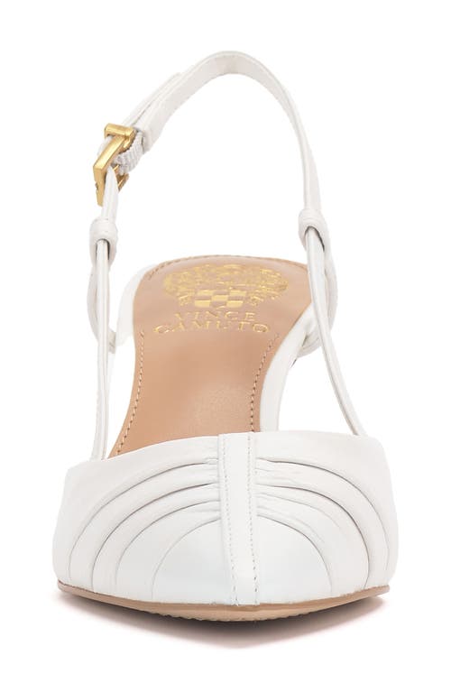 Vince Camuto Kelten Slingback Pointed Toe Pump In White