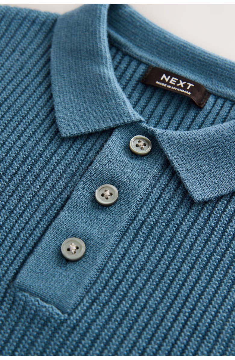 NEXT Kids' Rib Cotton Polo Sweater, Alternate, color, 