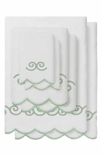 6-Piece Symmetra Embroidered Turkish Cotton Towel Set