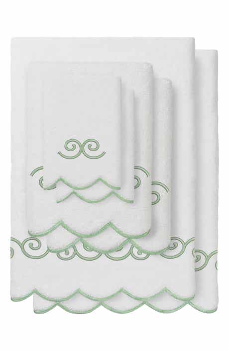 6-Piece Symmetra Embroidered Turkish Cotton Towel Set