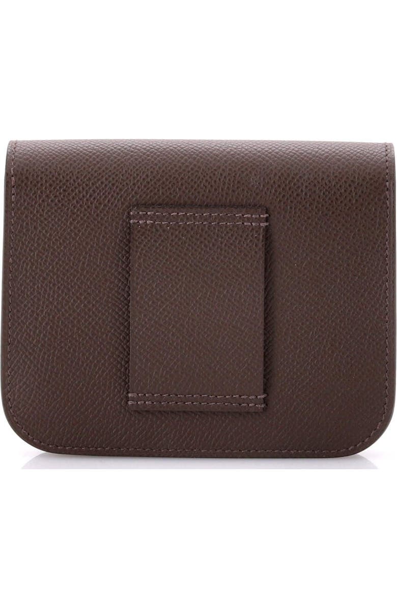 Pre-Owned Hermes Constance Slim Wallet Epsom, Alternate, color, Ecorce