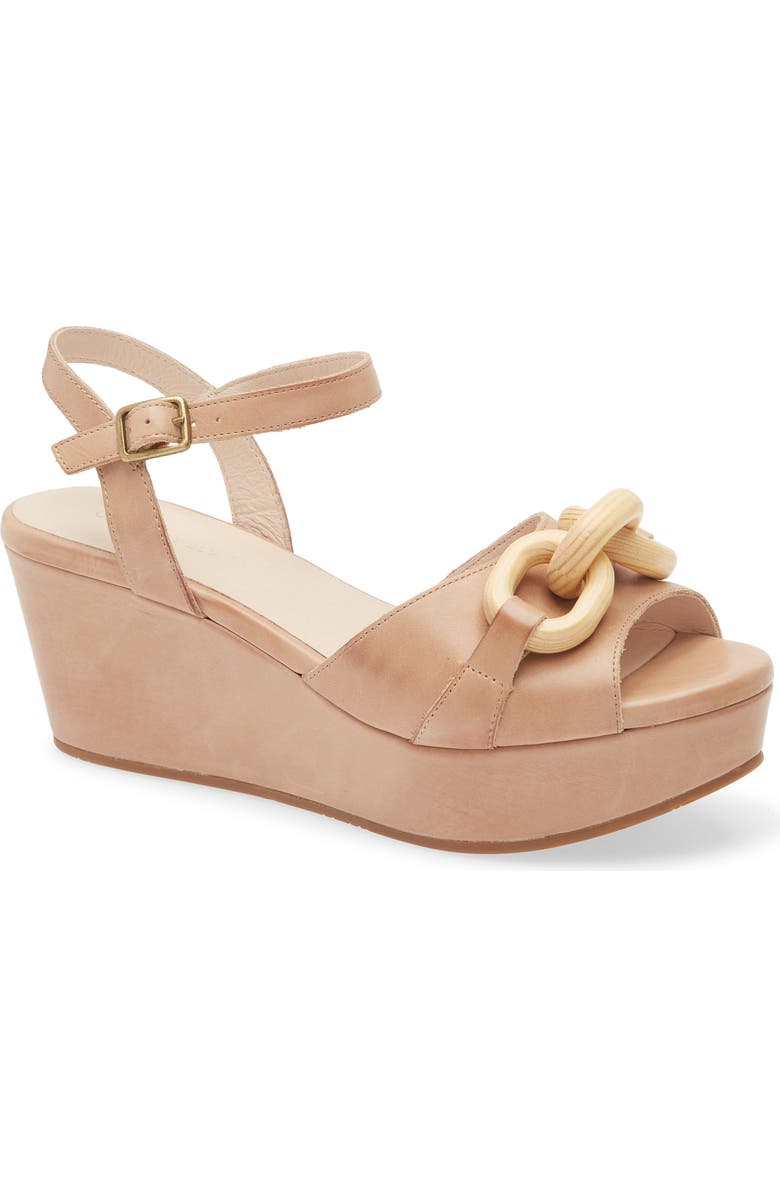 Chocolat Blu Chain Ankle Strap Wedge Sandal, Main, color,