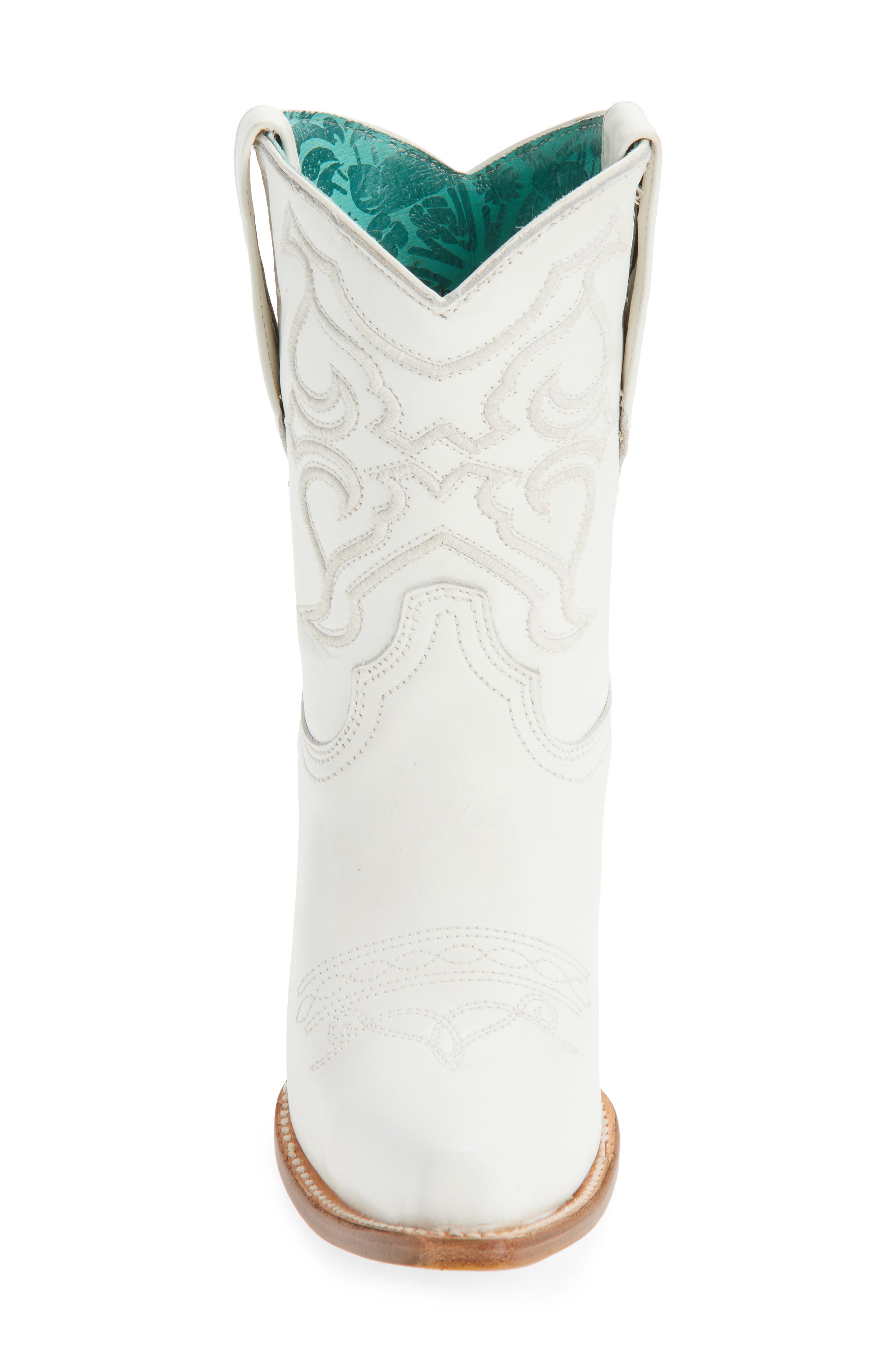 Embroidered Western Boot, Alternate, color, WHITE