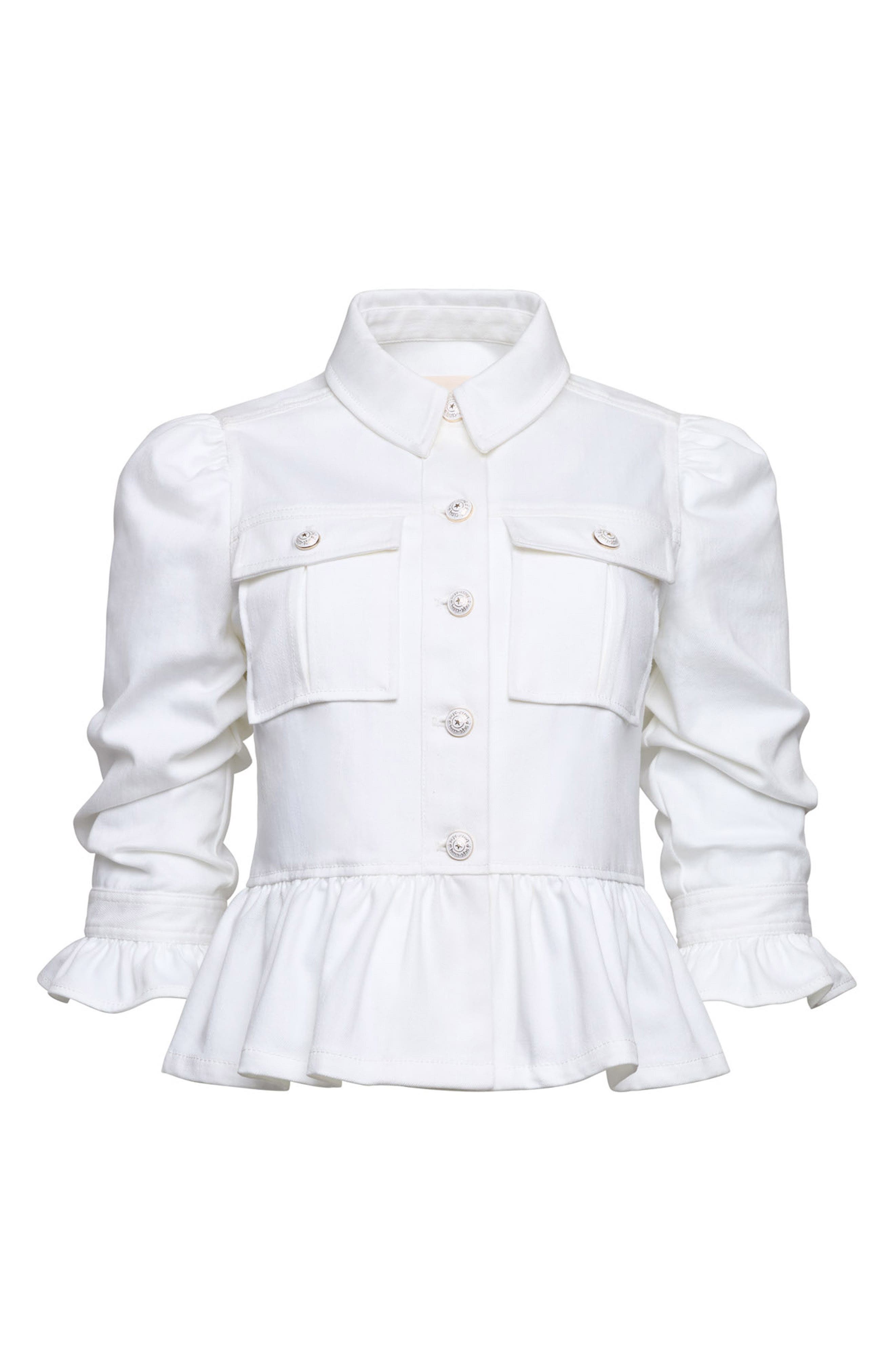 Cinq à Sept Delanie Peplum Denim Jacket (Women) | Nordstrom