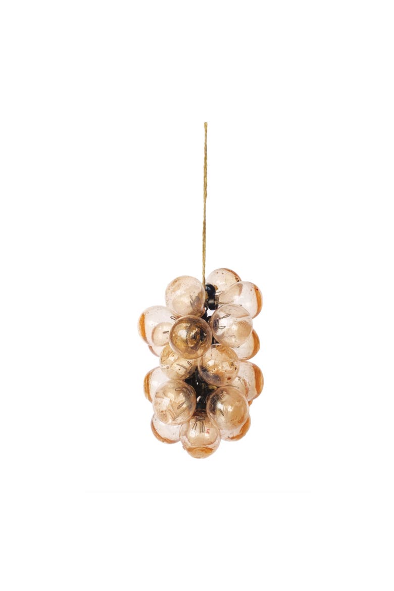 Glass Ball Cluster Ornament with Iron Accents, Main, color, Pink