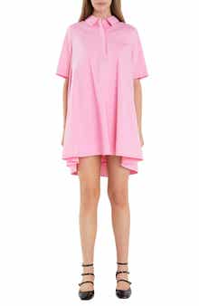 English Factory Trapeze Cotton Shirtdress