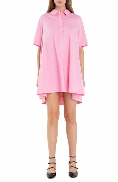 English Factory Trapeze Cotton Shirtdress
