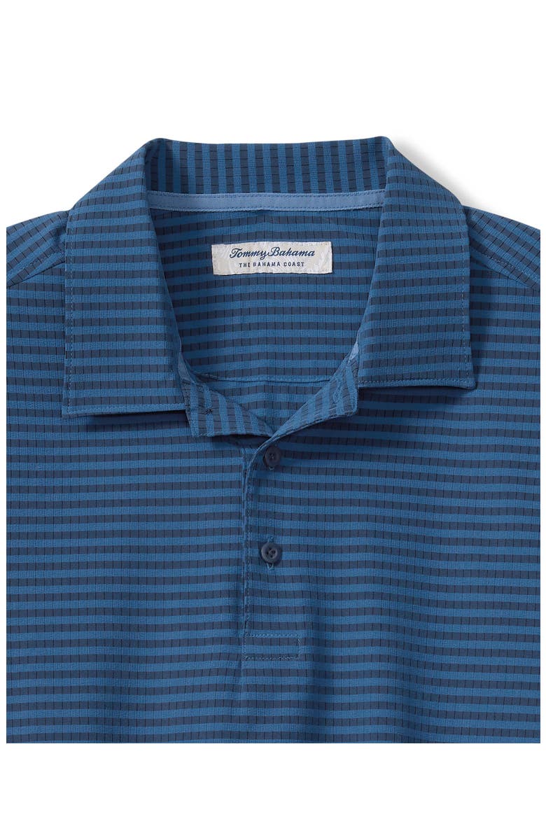 Bahama Coast Fades Away Stripe IslandZone® Polo, Alternate, color, DEEP AZURE