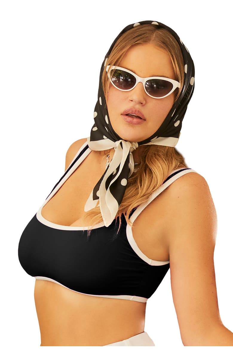 Swimsuits for All Square Neck Longline Bikini Top, Main, color, 