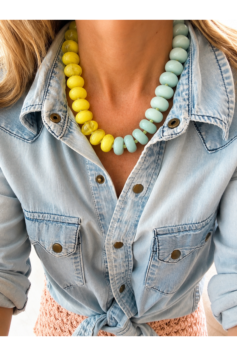 Citrus Sherbet Necklace, Alternate, color, Yellow