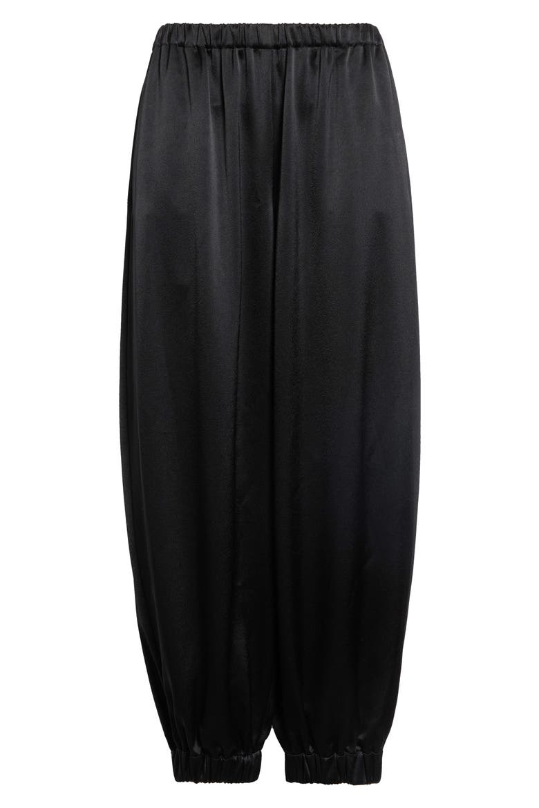 Declan Pull On Satin Balloon Pants, Main, color, BLACK