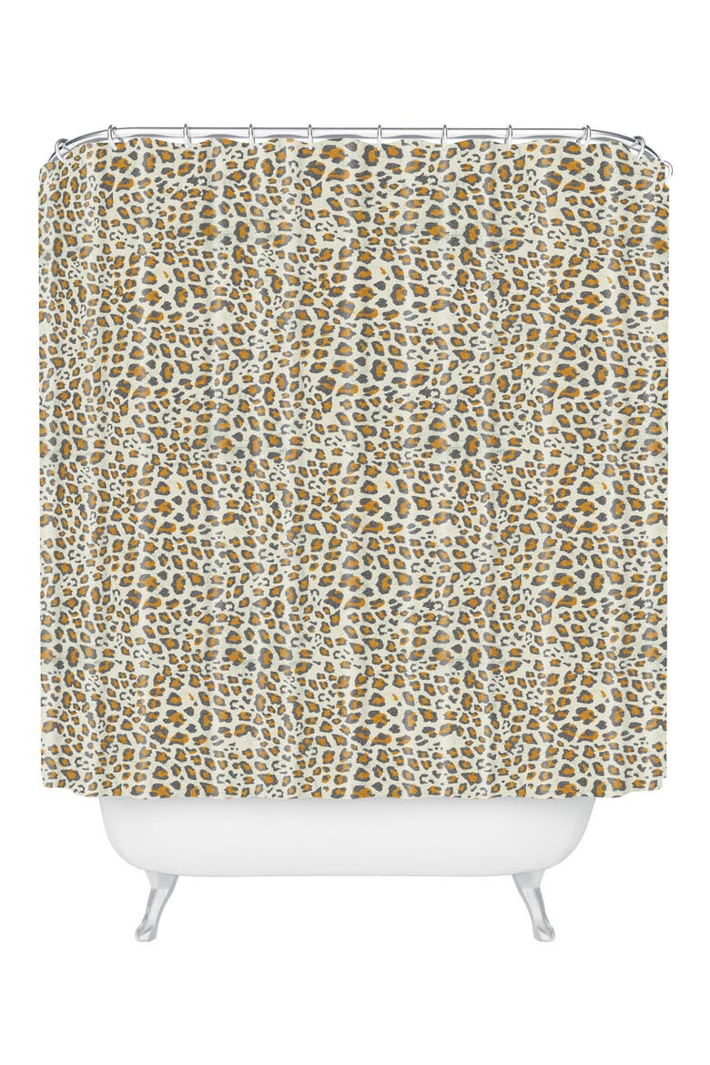 Dec Leo Shower Curtain, Main, color, BROWN