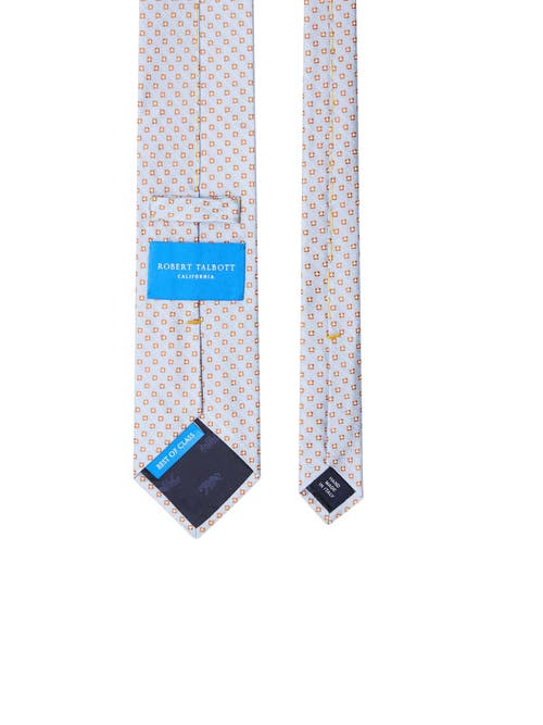 Robert Talbot Robert Micro Neat Geo Spot Best Of Class Necktie In Light Blue