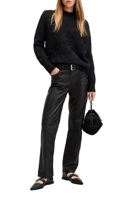 Allsaints Vortex V-neck Relaxed Fit Sweater In Black