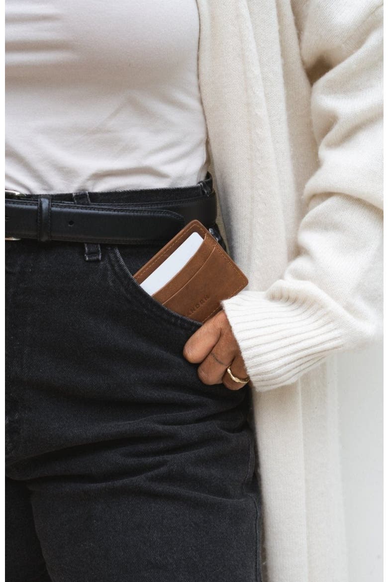 Leather Cardholder, Alternate, color, Saddle (light)