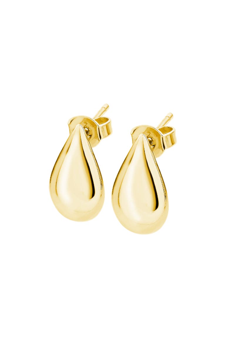 Large Tear Drop Studs, Main, color, Gold Vermeil