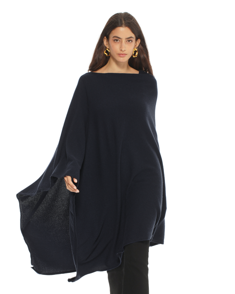 Pure Cashmere Long Poncho