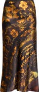 Dries Van Noten Floral Silk Satin Skirt