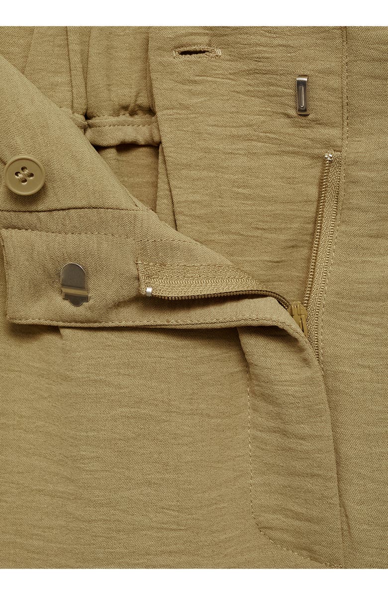 MANGO Textured Ankle Wide Leg Pants, Alternate, color, 