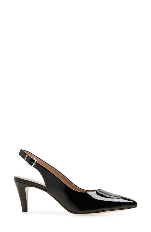 Marc Joseph New York Juliana Patent Leather Slingback Pump In Black Soft Patent