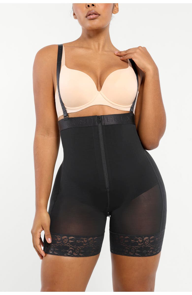 Shapellx Firm Tummy Compression Bodysuit Shaper With Butt Lifter, Main, color, Jet Black