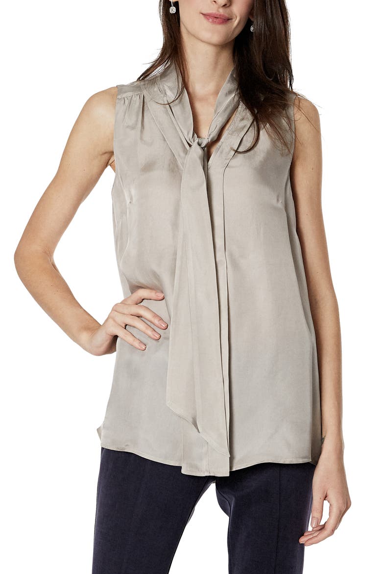 Clementine Sleeveless Maternity Blouse, Main, color, SATIN GREY