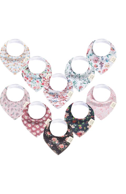 10-Pack Organic Bandana Bibs