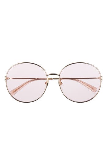 Gucci 60mm Round Sunglasses In Pink