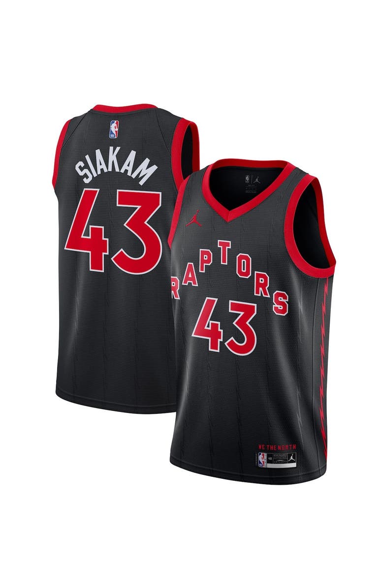 Jordan Brand Men's Jordan Brand Pascal Siakam Black Toronto Raptors 2020/21 Swingman Jersey - Statement Edition, Main, color,