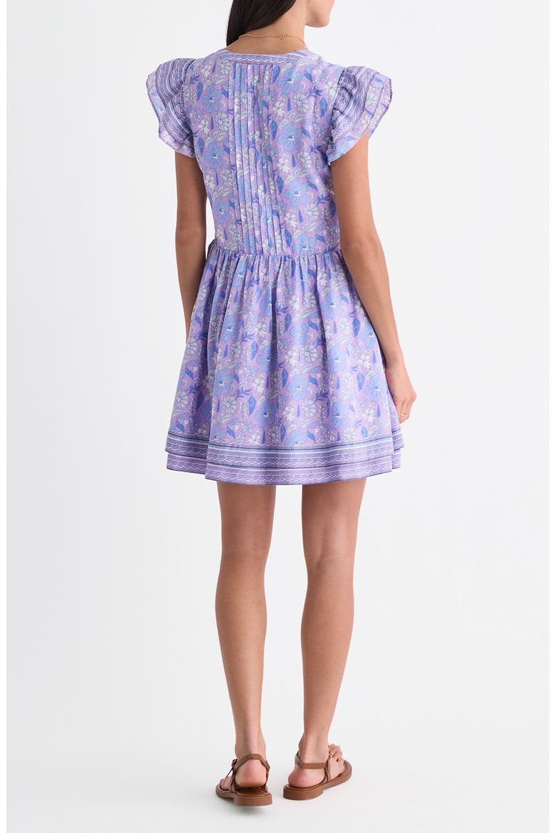 Floral Flutter Sleeve Minidress, Alternate, color, PRINT LILAC BREEZE