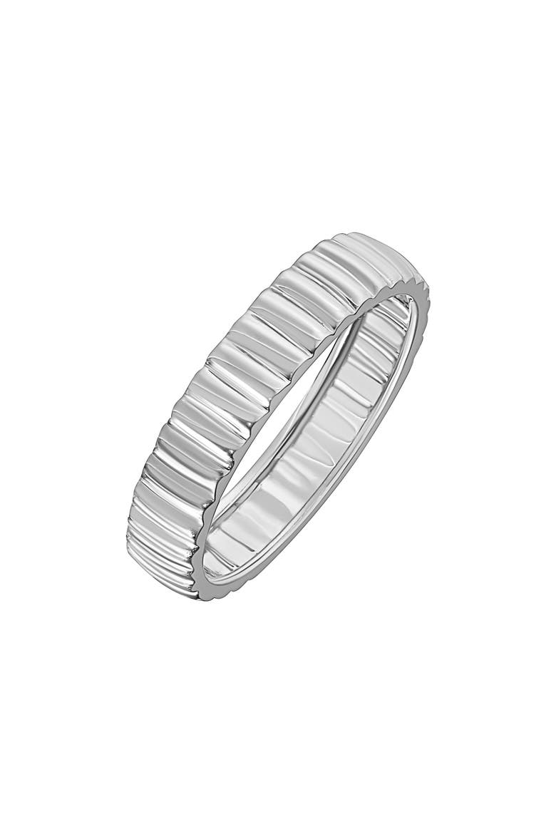 14K Gold Fluted Stackable Band Ring (Nordstrom Exclusive), Main, color, 14K WHITE GOLD