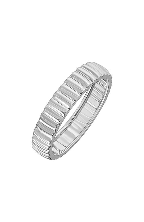 Bony Levy 14k Gold Fluted Stackable Band Ring In 14k White Gold