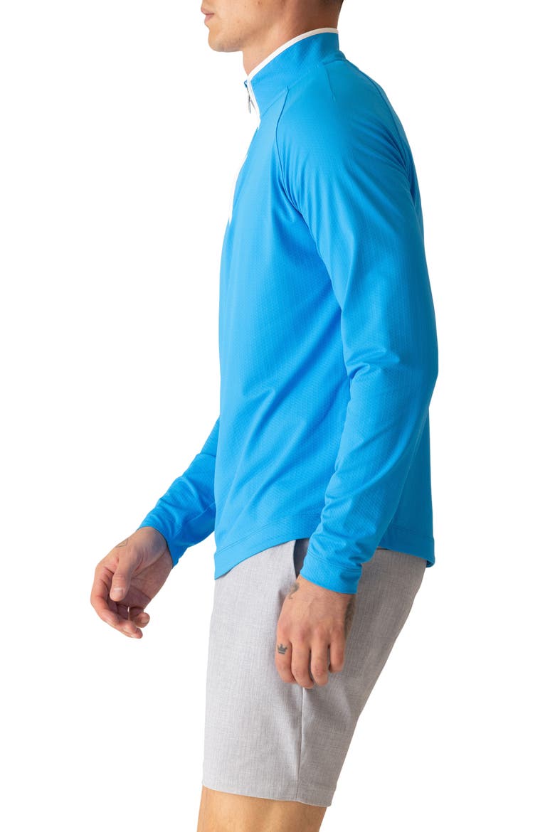 Links Jacquard Quarter Zip Pullover, Alternate, color, ELECTIRIC BLUE