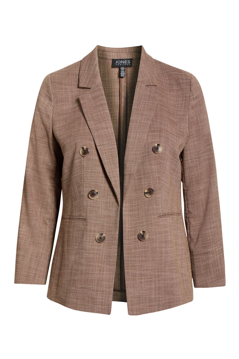 Double Breasted Blazer, Alternate, color, FUDGE MULTI